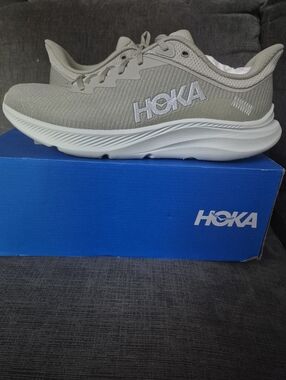 HOKA Solimar Men’s Size 12.5 D Beige Cream Running Shoes NWT